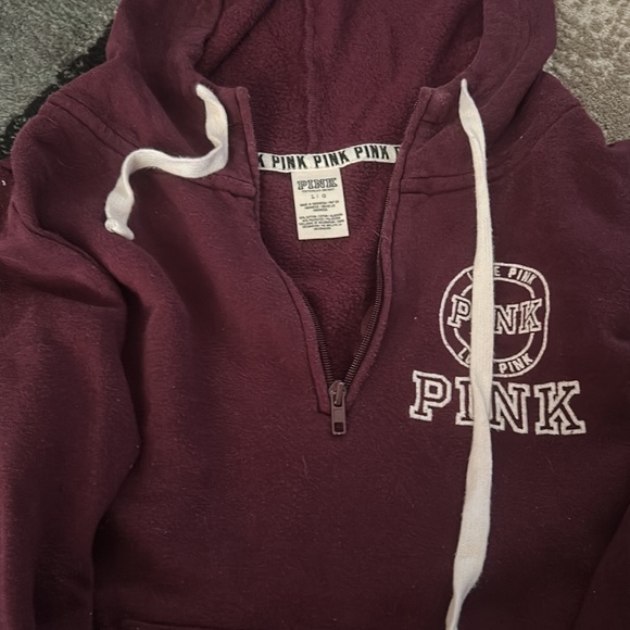 PINK Victorias Secret 1/4 Zip Hoodie - Picture 5 of 5